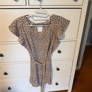 Polka Dot Flutter Sleeve Maternity Shirt